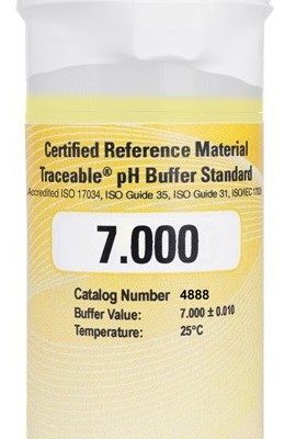 Estándar de solución amortiguadora de pH Traceable 4881, pH 7, amarillo